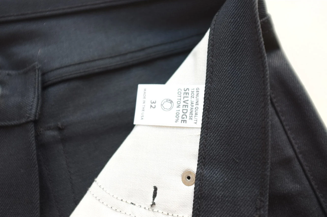 Japanese Jet Black | Slim Straight Selvedge Denim - Image 3